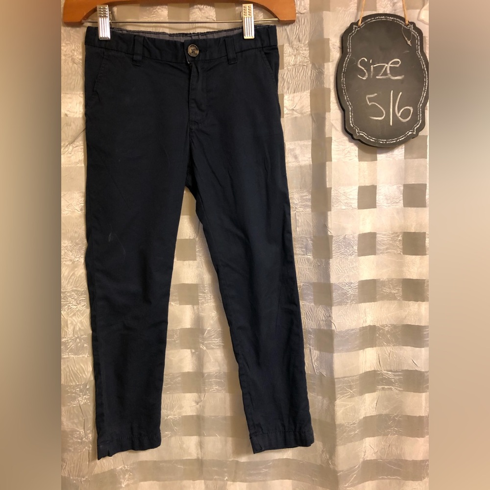 H&M Kids boy's Dark Blue Chinos  - kids 5/6